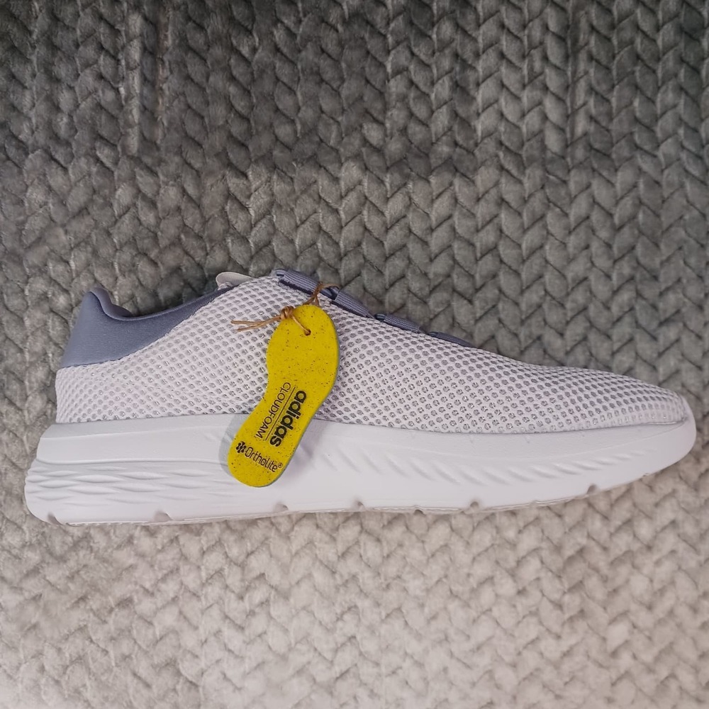 Adidas Cloudfoam Comfort Low Sneakers Women Shoes Dash Grey white Size 9 - Picture 6 of 10